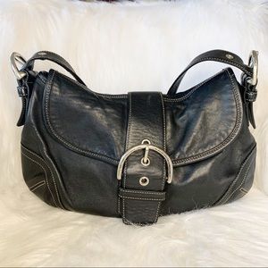 COPY - Auth. Coach Hamptons soho boho in black leather